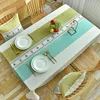 Plaid Decorative Linen Tablecloth With Tassel Waterproof Oilproof Thick Rectangular Wedding Dining Table Cover Tea Table Cloth 201007