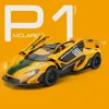 Vente chaude Haute Simulation Supercar McLaren P1 modèle de voiture 1:32 Alliage Pull Back Kid Voiture Jouet 2 Porte Ouverte Cadeaux Pour Enfants En Gros LJ200930