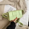 حقيبة نسج مربع مربع كروس 2021 أزياء جودة جديدة بو الجلود المصممة للنساء المصمم يدوية الكتف المصغرة حقيبة رسول الخصر 273y