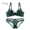 Sexy delle donne di Varsbaby pizzo floreale sfoderato biancheria intima delle signore filato caldo con ferretto insiemi del reggiseno LJ201031