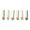 Gros arc-en-ciel coloré boucle d'oreille de mariage pavé blanc rose vert bleu Cz unique trombone épingle de sûreté boucles d'oreilles femmes bijoux de mode