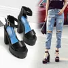 Spring and summer new fish mouth fashion sexy sandals women's high heels thick heels