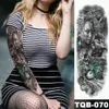 Grande braço manga tatuagem meia-noite leopardo beleza menina à prova dwaterproof água tatuagem temporária adesivo luar rosa crânio completo tatoo feminino t208159305