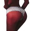 Röd 1 Pack Women G-String Thongs Lot Sexiga spetsunderkläder Borrar Hög midja underkläder trosor plus storlek kvinnlig underväder259y