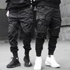 Aelfric Eden Ribbons Hip Hop Cargo Hosen Männer Schwarze Streetwear Harajuku Techweenhosen Hosen Harem Jogger Joggers Jogginghose 2018010605