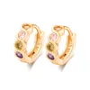 Renkli Çocuk Hoop Earrings 18k Altın Dolgulu Moda Kız Çocuk Takı