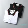 The new style embroidery summer luxury brand polo menswear designer pure cotton polo t shirt fashion British solid color breathable lapel
