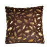 Flanelle Taie d'oreiller Chaud Coussin noir Coussins Golden Feather Coussins Soft pour la maison Décor Canapé Chaise Lit Solid Couleur HHD4288