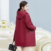 Frauen Mit Kapuze Faux Leder Jacke Damen Gewaschene Leder Trenchcoats Weibliche Lange Oberbekleidung Shearling Dicke Jacke Plus Größe 201030