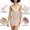 Cintura Secreta Mulheres Shapewear Vestidos Slip Seamless Body Shaper Shaper Tummy Controle Alto cintura cintura bunda levantador sob vestidos Bodysuit 201222