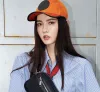 2021 Herrmonterade baseballmössor Orange Fashion Designer Woman Hats Casual Par Classic Letters Luxury Gorras Sports Mesh Trucker 298a