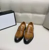 Mens Business Office Genuine Lederen Schoenen Gentleman Merk Bruiloft Bruin Bruin Schoenen Geweldige Ademend Desinger Jurk Schoenen