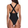2020 femmes 1pc maillots de bain monokini sexy évider maille col en V profond plongeant maillot de bain dos nu body plus la taille plage T200708