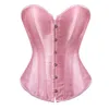 Satin mode Corset femmes Bustiers taille Corsets Steampunk surbuste Vintage gaine de ventre blanc gothique noir sous le buste Steampunk