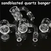 smoking Quartz Bangers Sandblasted Quartz Banger Beveled domeless nail for glass bong dab rigs