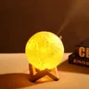 DROPSHIP 880ML USB USB Ultra Aroma Air Humidifier 3D Moon Lamp Light 에센셜 오일 디퓨저 침실 Y200113