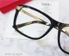 새로운 패션 디자인 광학 안경 0073 평방 프레임 투명 렌즈 금속 사원 복고풍 간단한 스타일 명확한 안경 최고 품질