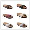 Madrid 2019 새로운 여름 해변 코르크 슬리퍼 플립 플롭 샌들 여성 혼합 컬러 캐주얼 슬라이드 신발 플랫 801 무료 배송 US3-10