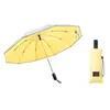 Parapluie pluie femmes réfléchissant coupe-vent parapluies femme protection UV parasol jaune mâle cadeau de Noël affaires inverse 201104