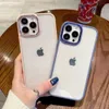 하이브리드 하드 케이스 PC + TPU + 금속 투명 케이스 다채로운 PC 하드 쉘 트랜스 프란 트 iPhone 13 Pro Max 12 11 용 뒷면 커버