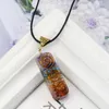 Natürliche 7 Chakra Orgon Energie Heilung Anhänger Halsketten Regenbogen Kristall Anhänger Yoga Meditation Halskette Harz Jewelry1358E