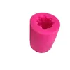 3D rosa fiore cilindro di silicone candela stampi di sapone fai da te forma di sapone forma candela creazione di strumenti in resina artigianato resina torta fondente decorando la muffa H1222