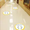床のステッカーの通知距離PVCの滑り止め自己接着安全サインステーションスーパーマーケット耐候性学校