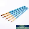 Brosse de peinture multifonction Set Enfants Art Fournitures en bois Cheveux en nylon 5 pcs Aquarelle Gouache Pearl Bleu Dessin Peinture