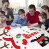50x100см DIY FEED Snowman Christmas Game Set для рождественских украшений для домашних рождественских подарков Kids Toys Navidad 201203