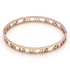 Fashion Silver Stainless Steel Shackle Roman Bracelet Jewelry Rose Gold Bangles Bracelets For Women Bracelet