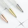 Stylos à bille en cristal en métal couleur argent or pour mariage bureau d'affaires papeterie cadeau de noël fournitures d'écriture