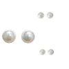 White Semi-Ball Imitation Pearl Stud Earring for Women Vintage Earrings Metal Gold Big Small Size Earring girls birthday gift