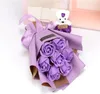 Cadeau Rose Bouquet avec boîte paquet Savon Fleur Savon rose bouquet pour la Saint Valentin Fleur Artificielle photos accessoires