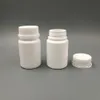 50 teile/los 50 ml 50 cc HDPE Weißer Vitaminbehälter, leere nachfüllbare medizinische Pillenflasche aus Kunststoff mit manipulationssicherer Kappe