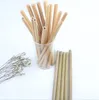 Palhas de bambu conjuntos reutilizáveis ​​eco friendly handcrafted bamboos naturais bebendo palhas e escova de limpeza livre