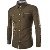 New Mens Camisa Jaqueta Casacos Primavera Outono Domineering Slim Mangas Lapela Blusa Lapela Complex Multi-botão Metal Decorative Revestimento