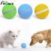 Active Jump Ball Dog Toy USB Electric Pet Ball LED Rolling Flash Elastic Ball Cat Automatic Roll Fun Interactive Toy Waterproof LJ201028