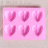 Heart Shaped Silicone Molds Three-Dimensional Silicone Soap Mould 6 Companies Ice Cube Moulds Cake Decorating Supplies