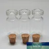 10 stks Kleine Drifting Fles Tiny Clear Lege Wishing Glass Message Fial met Cork Stopper 2ml Mini Containers