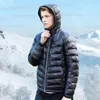 Xiaomi homens elétricos aquecidos aquecidos jaqueta com capuz luz impermeável impermeável inverno casaco uleemark lj201009