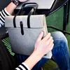 Kadın Erkek Evrak çantası unisex fermuarlı dizüstü bilgisayar çantası geri çekilebilir saplı bilgisayar çanta çanta çok işlevli astar