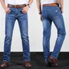 Herbst Winter Neue männer Elastische Baumwolle Stretch Jeans Hosen Gerade Fit Denim Hosen Männer der Marke Mode Große Größe 38 40 201116