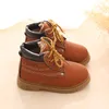 Niños cómodos de invierno Moda Niño Botas de nieve de cuero para niñas Niños Cálido Martin Botas Zapatos Casual Felpa Niño Bebé Niño Zapato LJ201029