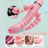 3 em 1 vibradores para mulheres 12 Mode vibrando língua anal lambendo clitóris estimulador G Massager Spot Massager Erótico Sexo brinquedos para as mulheres 220311