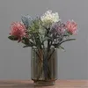 Falso única haste Pincushion Flower 15,75" Comprimento Simulação Retro Leucospermum para Home Flores decorativas do casamento Artificial