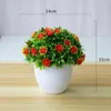 Flores decorativas Grinaldas Artificial Tabletop Bonsai Simular Flor Pote para Decoração de Mesa de Jantar em Casa