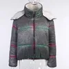 Women Winter New Cotton Coat Fashion Glitter Powder Jacket European and American Style Top Quality Womens Streetwear Hooded Coats Size S-XL