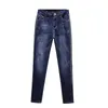 Jeans per le donne a vita alta Plus Size ammorbidente a figura intera Skinny Femme Pencil Denim Pants Mom Jeans LJ201030