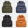 Gilet d'hiver épais pour garçons, mode coréenne, gilet en coton solide et chaud pour garçons, vêtements pour bébés, veste sans manches pour enfants