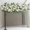 50 / 100cm DIY Mariage Artificielle Rose Fleur Rangée Arrangement Mural Fournitures Fleur Artificielle Rangée Décor De Mariage Arc De Fer Toile De Fond C243I